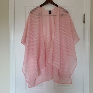 Pink Zigzag Stripe Swim Coverup